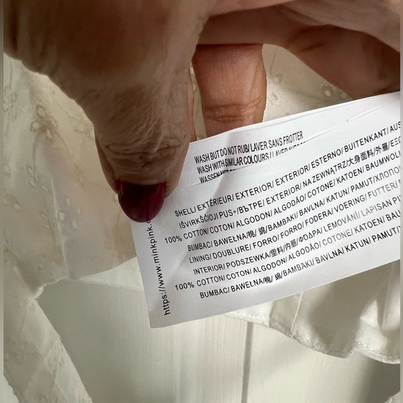 NWT-MINKPINK Lola Wrap Blouse in White Size Large - Picture 13 of 13